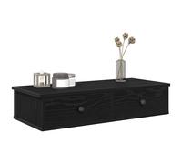 vidaXL Scaffale a parete con cassetti in truciolato Nero 80x31x17 cm