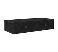 vidaXL Scaffale a parete con cassetti in truciolato Nero 80x31x17 cm