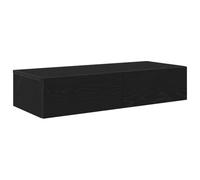 vidaXL Scaffale a Parete con Cassetti Nero 80x33x17 cm in Truciolato, mensola da Muro con mobiletto, mobiletto portaoggetti Montato a Muro, unità a Muro sospesa