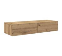 vidaXL Scaffale a Parete con Cassetti Rovere 100x36x19cm in Truciolato, mensola da Muro con mobiletto, mobiletto portaoggetti Montato a Muro, unità a Muro sospesa