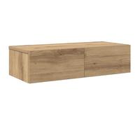 vidaXL Scaffale a Parete con Cassetti Rovere 60x26,5x15 cm Truciolato, mensola da Muro con mobiletto, mobiletto portaoggetti Montato a Muro, unità a Muro sospesa