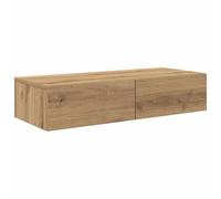vidaXL Scaffale a Parete con Cassetti Rovere 80x33x17 cm in Truciolato, mensola da Muro con mobiletto, mobiletto portaoggetti Montato a Muro, unità a Muro sospesa