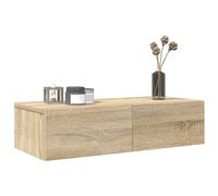 vidaXL Scaffale a Parete con Cassetti Sonoma 60x26,5x15 cm Truciolato, mensola da Muro con mobiletto, mobiletto portaoggetti Montato a Muro, unità a Muro sospesa