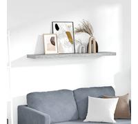 vidaXL Scaffale a Parete Grigio Cemento 120x23,5x3,8 cm in MDF