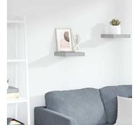 vidaXL Scaffale a Parete Grigio Cemento 23x23,5x3,8 cm in MDF | Dona un look fluttuante, stile semplice che si abbina a qualsiasi arredamento, realizzato in resistente materiale MDF