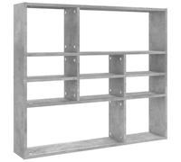 vidaXL Scaffale a Parete Grigio Cemento 90x16x78 cm in Truciolato