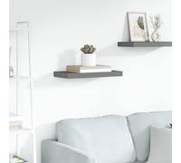 vidaXL Scaffale a Parete Grigio Lucido 50x23,5x3,8 cm in MDF