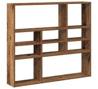 vidaXL Scaffale a Parete Legno Vecchio 90x16x78 cm Legno Multistrato, mensola a Muro, mensola a Parete, scaffalatura per ripostiglio, mensola a Muro
