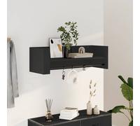 vidaXL Scaffale a Parete Nero 100x35x30,5 cm in Legno Multistrato
