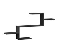 vidaXL Scaffale a Parete Nero 104x15x49 cm in Truciolato, scaffale a Muro, scaffale espositivo, espositore a Muro, scaffale pensile, espositore