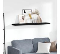 vidaXL Scaffale a Parete Nero 120x23,5x3,8 cm in MDF
