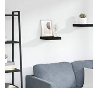 vidaXL Scaffale a Parete Nero 23x23,5x3,8 cm in MDF