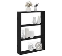 vidaXL Scaffale a Parete Nero 43x9x60 cm in Legno Multistrato, mensola da Muro Galleggiante, mensola sospesa, mensola da Muro per Garage