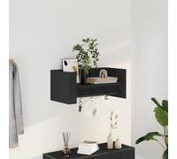 vidaXL Scaffale a Parete Nero 70,5x35x30,5 cm in Legno Multistrato