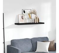 vidaXL Scaffale a Parete Nero 90x23,5x3,8 cm in MDF