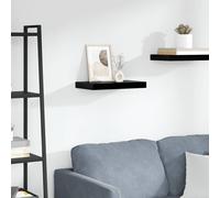 vidaXL Scaffale a Parete Nero Lucido 40x23x3,8 cm in MDF