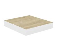 vidaXL Scaffale a Parete Rovere e Bianco 23x23,5x3,8 cm in MDF