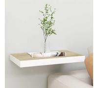 vidaXL Scaffale a Parete Rovere e Bianco 50x23x3,8 cm in MDF