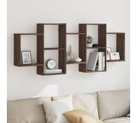 vidaXL Scaffale a Parete Rovere Marrone 159x18x65 cm in Truciolato