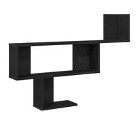 vidaXL Scaffale a Parete Rovere Nero 100x15x70 cm in Truciolato, scaffale a Muro, scaffale espositivo, espositore a Muro, scaffale pensile, espositore