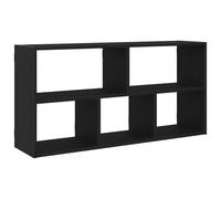 vidaXL Scaffale a Parete Rovere Nero 100x25x50 cm in Truciolato, scaffale a muro, scaffale espositivo, espositore a muro, scaffale pensile, espositore