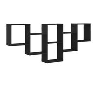 vidaXL Scaffale a Parete Rovere Nero 159x18x66 cm in Truciolato