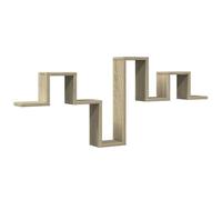 vidaXL Scaffale a Parete Rovere Sonoma 104,5x10x43cm Legno Multistrato, scaffale portaoggetti, mensola a Parete, mensola espositiva, mensola sospesa