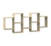 vidaXL Scaffale a Parete Rovere Sonoma 159x18x65 cm in Truciolato, scaffale a Muro, scaffale espositivo, espositore a Muro, scaffale pensile