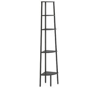 vidaXL Scaffale Angolare a 5 Livelli Nero 45,5x31,5x180 cm