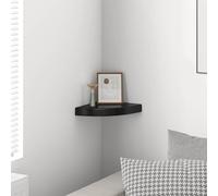 vidaXL Scaffale Angolare a Parete Nero Lucido 25x25x3,8 cm in MDF