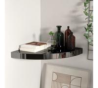 vidaXL Scaffale Angolare a Parete Nero Lucido 35x35x3,8 cm in MDF