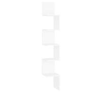 vidaXL Scaffale Angolare da Parete Bianco 20x20x127,5cm in Multistrato