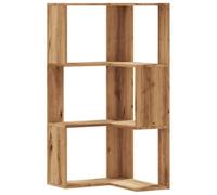 vidaXL Libreria Angolare 3Ripiani Rovere Artigianale 50x50x102cm Legno, libreria ad angolo, libreria, mobile porta libri, libreria a L