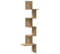 vidaXL Scaffale Angolare Muro Rovere Artigianale 32x32x127,5 cm