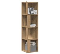 vidaXL Scaffale Angolare Rovere Artigianale 33x33x132 cm in Truciolato