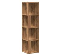 vidaXL Scaffale Angolare Rovere Artigianale 33x33x132 cm in Truciolato