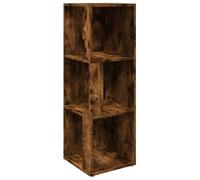 vidaXL Scaffale Angolare Rovere Fumo 33x33x100 cm Legno Multistrato