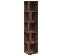 vidaXL Scaffale Angolo Rovere Marrone 33x33x164,5 cm Legno Multistrato