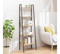 vidaXL Scaffale Autoportante 5 Ripiani Marrone Chiaro Nero 56x35x174cm