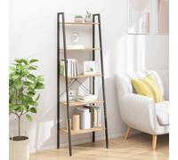 vidaXL Scaffale Autoportante 5 Ripiani Marrone Chiaro Nero 56x35x174cm