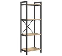 vidaXL Scaffale Autoportante a Strati in Rovere Sonoma 40 x 30 x 118 cm con Piedini Regolabili, Struttura in Metallo, Ampio Spazio di Stoccaggio, Solo per Uso Interno, Stile Industriale, Mobile Libre