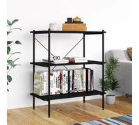 VIDAXL - Scaffale con 3 Mensole Nero 80x40x92 cm