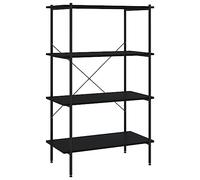 vidaXL Scaffale con 4 Mensole Nero 80x40x130 cm
