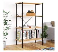 VIDAXL - Scaffale con 4 Mensole Nero e Rovere 80x40x130 cm