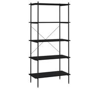 vidaXL Scaffale con 5 Mensole Nero 80x40x163 cm