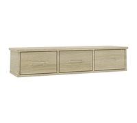 vidaXL Scaffale con Cassetti a Parete Robusto Salvaspazio Moderno Elegante Mobile Pensile Armadietto Rovere Sonoma 88x26x18,5 cm in Truciolato