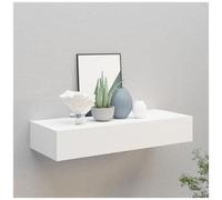vidaXL Scaffale con Cassetti da Parete Bianco 60x23,5x10 cm in MDF
