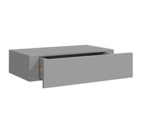 vidaXL Scaffale con Cassetti da Parete Grigio 40x23,5x10 cm in MDF