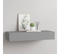 vidaXL Scaffale con Cassetti da Parete Grigio 60x23,5x10 cm in MDF