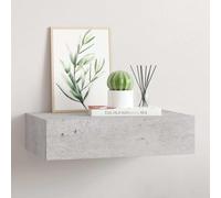 vidaXL Scaffale con Cassetti da Parete Grigio Cemento 40x23,5x10cm MDF